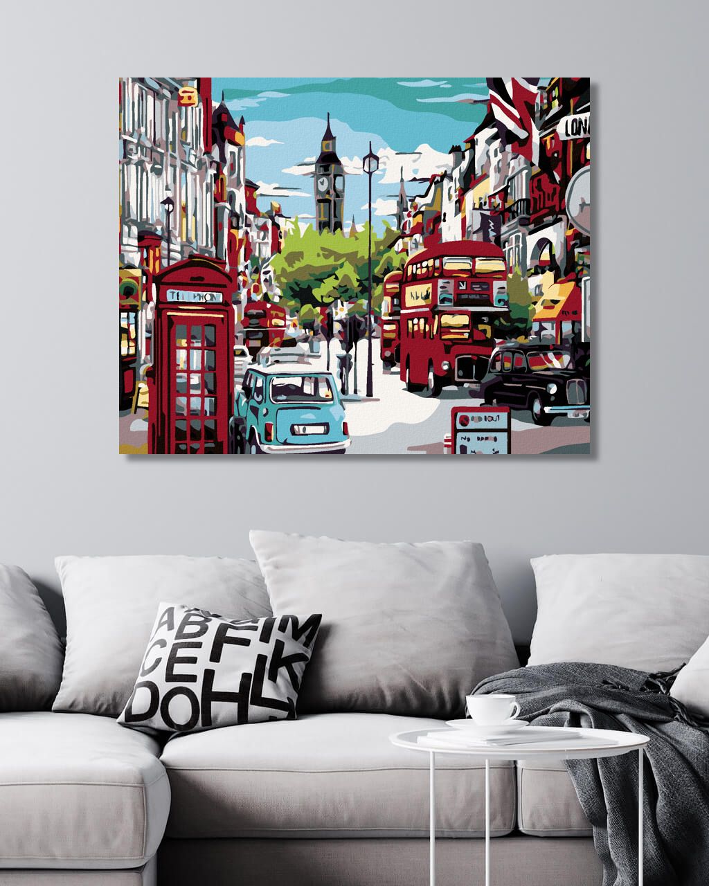 zuty Malování podle čísel - POLEDNE V LONDÝNĚ - Rozměr: 40x50 cm, Rámování: Varianta: vypnuté plátno na rám - obrázek 3