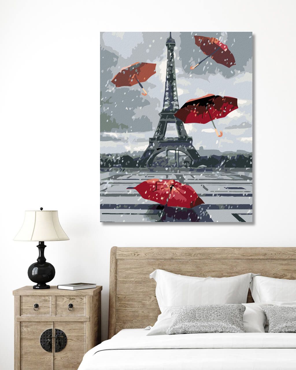 zuty Malování podle čísel - EIFFELOVKA A DEŠTNÍKY - Rozměr: 40x50 cm, Rámování: Varianta: bez rámu a bez vypnutí plátna - obrázek 9