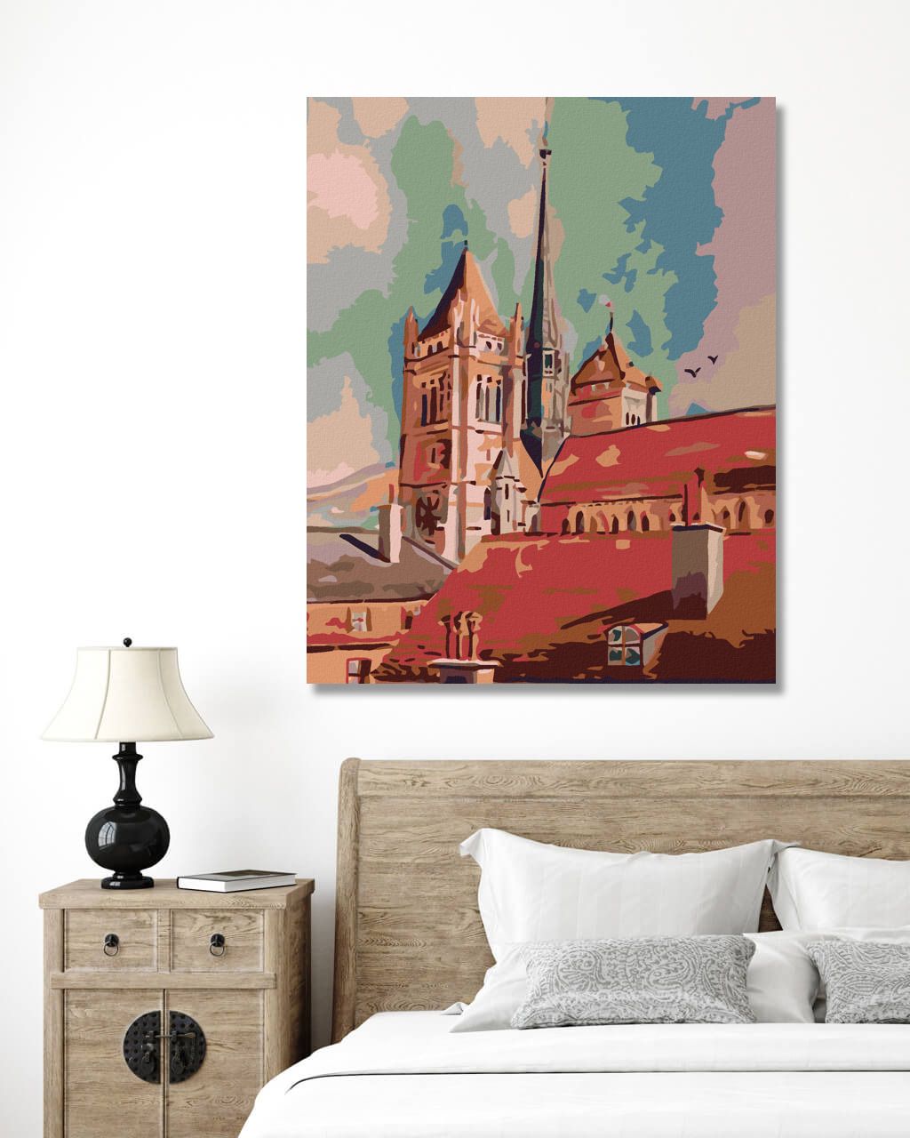 zuty Malování podle čísel - VĚŽE A STŘECHY - Rozměr: 40x50 cm, Rámování: Varianta: vypnuté plátno na rám - obrázek 9