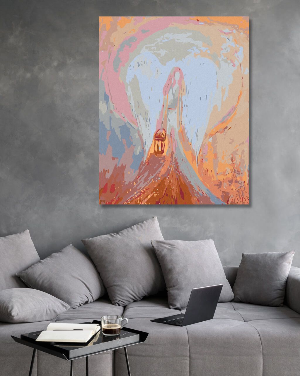 zuty Malování podle čísel - ANDĚLÉ OD LENKY - HOPE ANGEL - Rozměr: 40x50 cm, Rámování: Varianta: vypnuté plátno na rám - obrázek 10