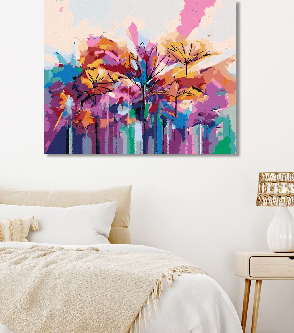 zuty Malování podle čísel - BAREVNÉ LETNÍ KVĚTINY - Rozměr: 40x50 cm, Rámování: Varianta: vypnuté plátno na rám - obrázek 10