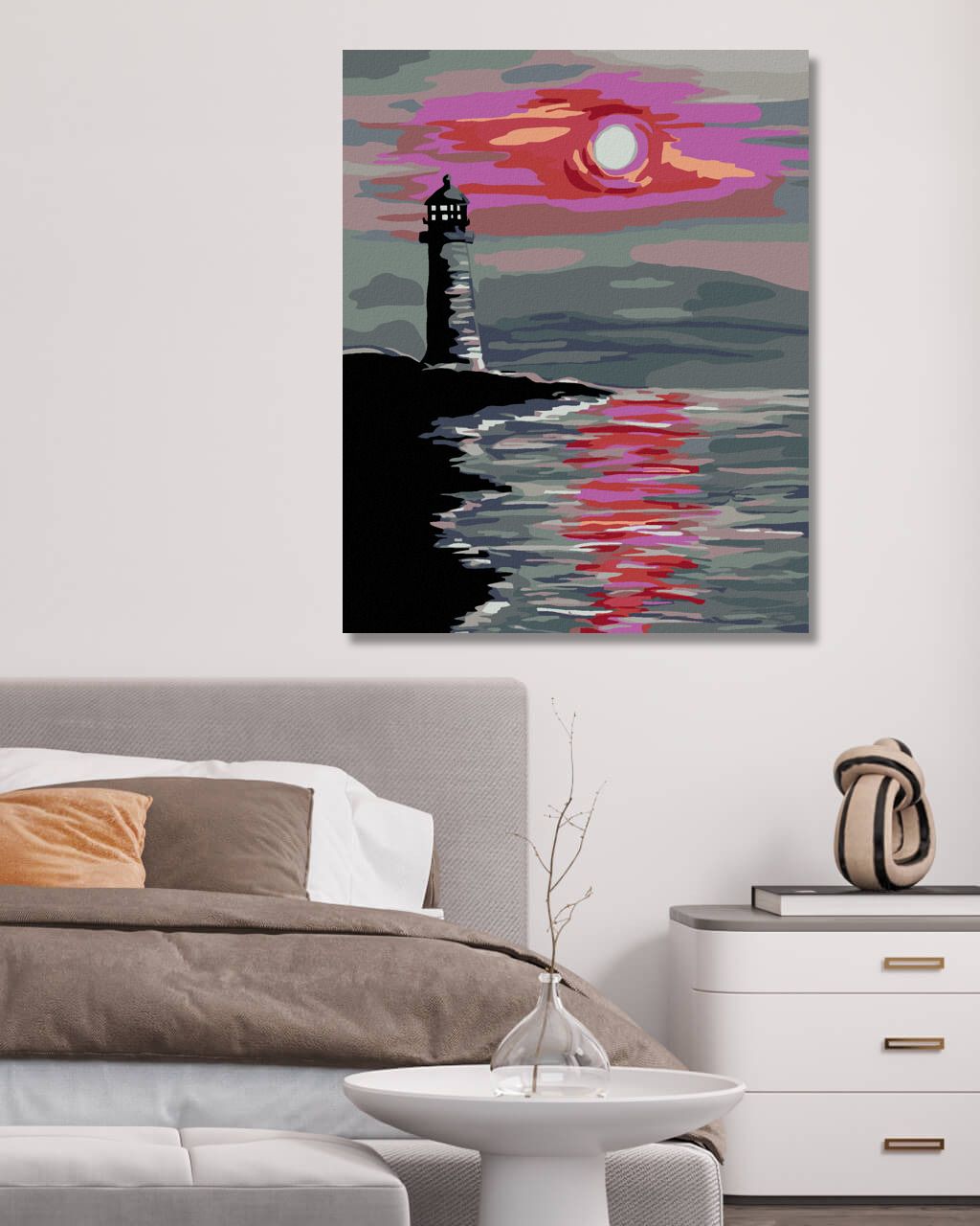 zuty Malování podle čísel - MAJÁK PŘI ZÁPADU - Rozměr: 40x50 cm, Rámování: Varianta: bez rámu a bez vypnutí plátna - obrázek 3