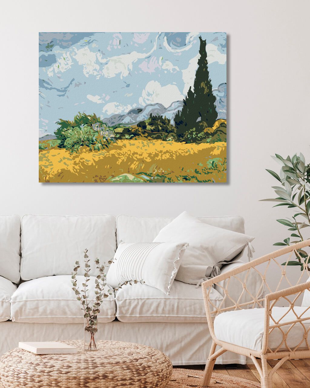 zuty Malování podle čísel - STROMY NA LOUCE - Rozměr: 40x50 cm, Rámování: Varianta: bez rámu a bez vypnutí plátna - obrázek 3