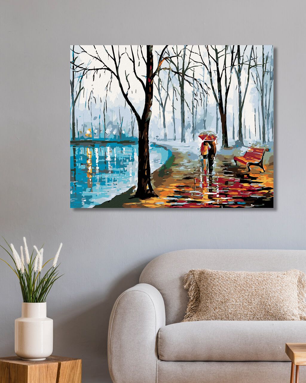 zuty Malování podle čísel - NA PROCHÁZCE U VODY - Rozměr: 40x50 cm, Rámování: Varianta: bez rámu a bez vypnutí plátna - obrázek 6