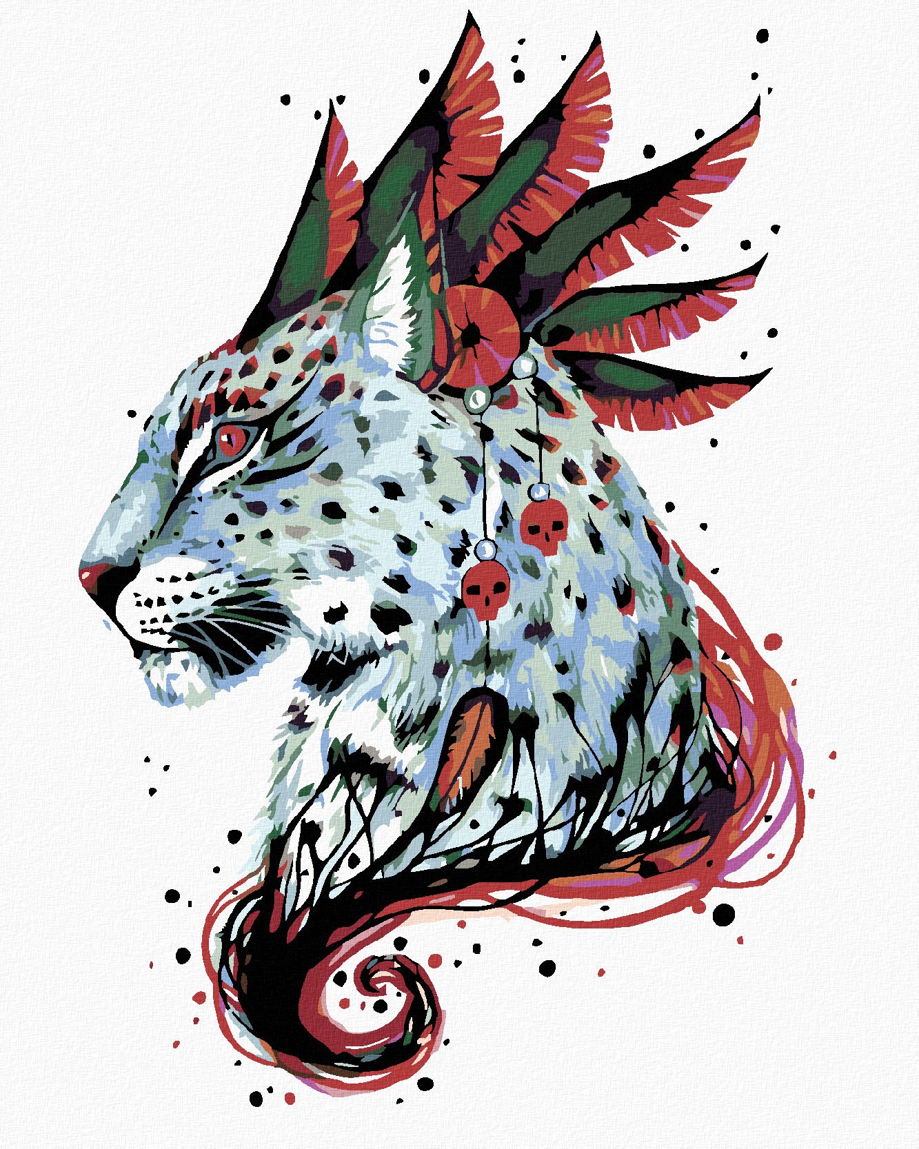 zuty Malování podle čísel - ZDOBENÝ LEOPARD - Rozměr: 40x50 cm, Rámování: Varianta: vypnuté plátno na rám - obrázek 1