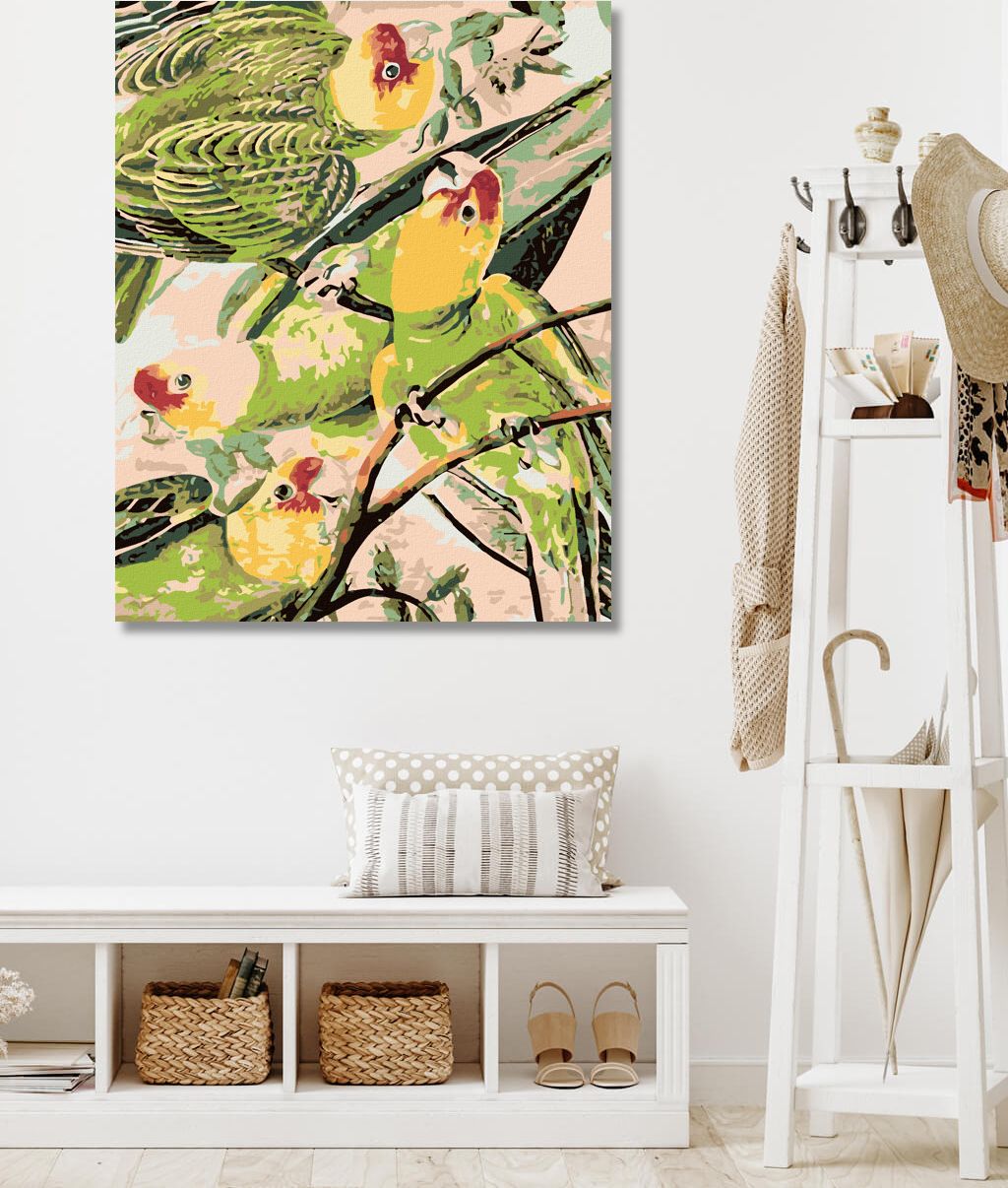 zuty Malování podle čísel - PAPOUŠCI NA VĚTVIČCE - Rozměr: 40x50 cm, Rámování: Varianta: vypnuté plátno na rám - obrázek 10