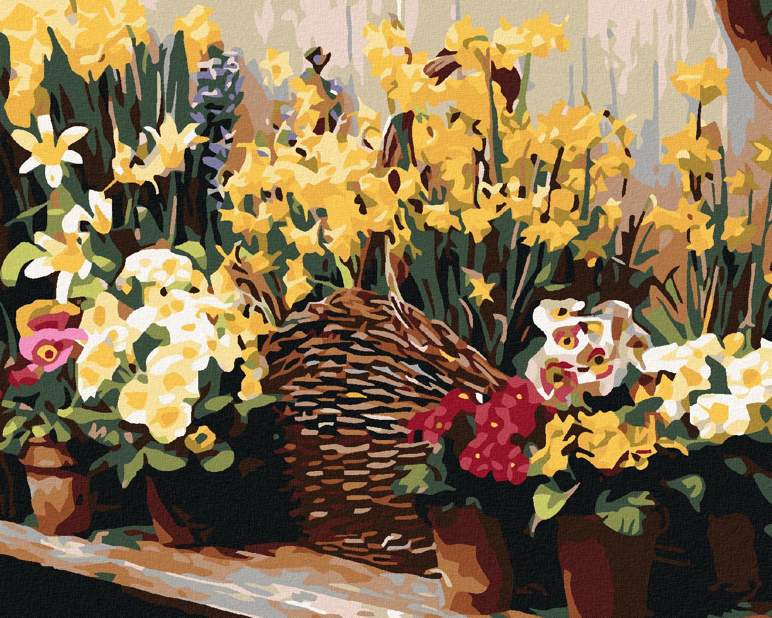 zuty Malování podle čísel - SPOUSTA KVĚTIN - Rozměr: 40x50 cm, Rámování: Varianta: vypnuté plátno na rám - obrázek 1