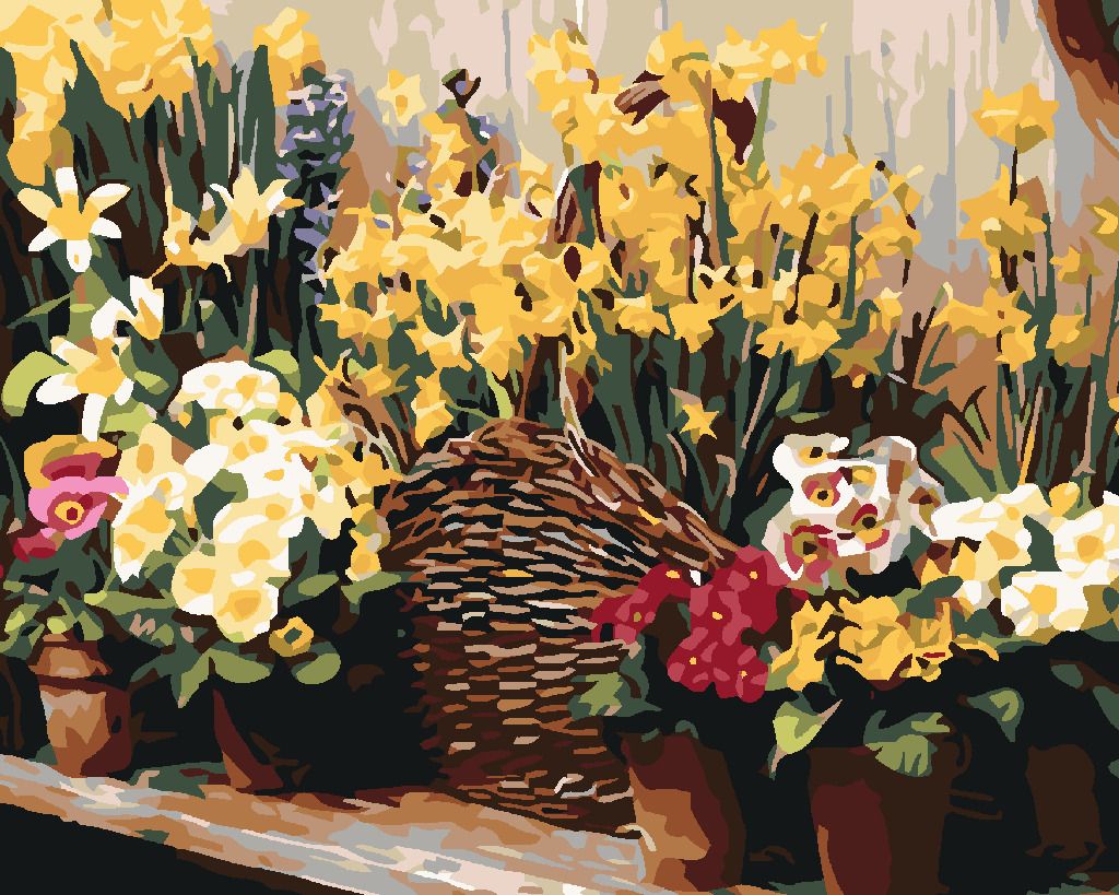 zuty Malování podle čísel - SPOUSTA KVĚTIN - Rozměr: 40x50 cm, Rámování: Varianta: vypnuté plátno na rám - obrázek 7