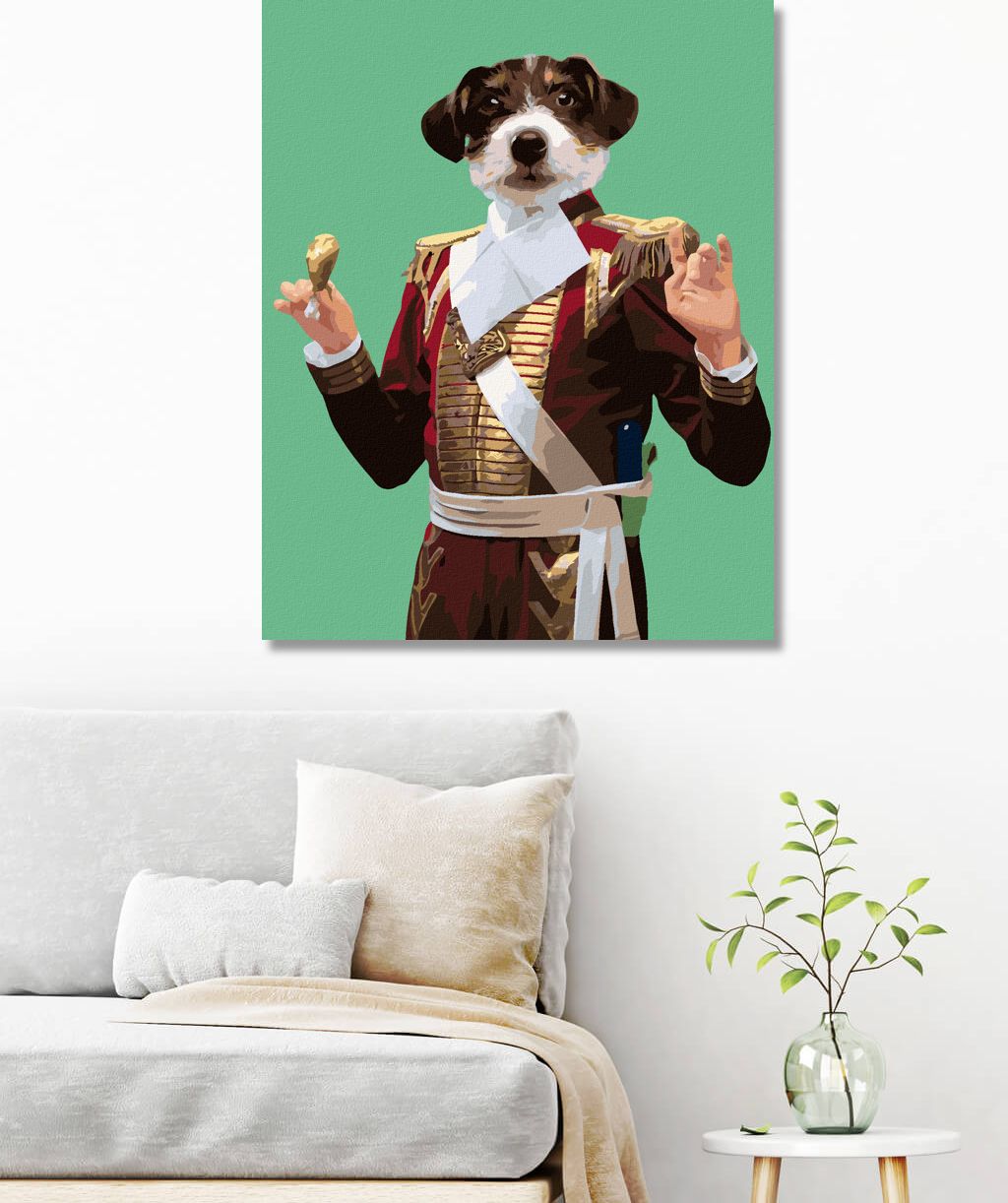 zuty Malování podle čísel - KRÁLOVSKÝ PES A KUŘECÍ STEHÝNKO - Rozměr: 40x50 cm, Rámování: Varianta: bez rámu a bez vypnutí plátna - obrázek 9