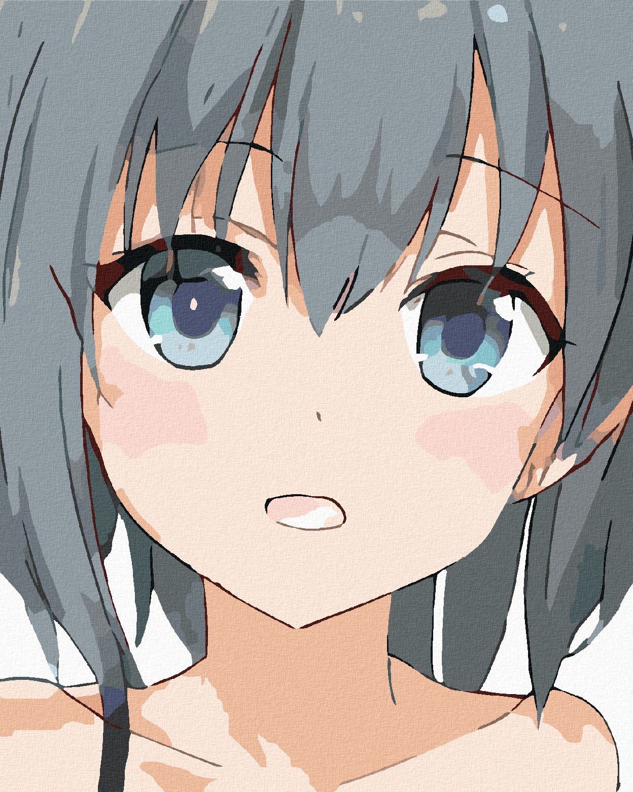 zuty Malování podle čísel - ANIME GIRL PORTRÉT - Rozměr: 40x50 cm, Rámování: Varianta: bez rámu a bez vypnutí plátna - obrázek 1