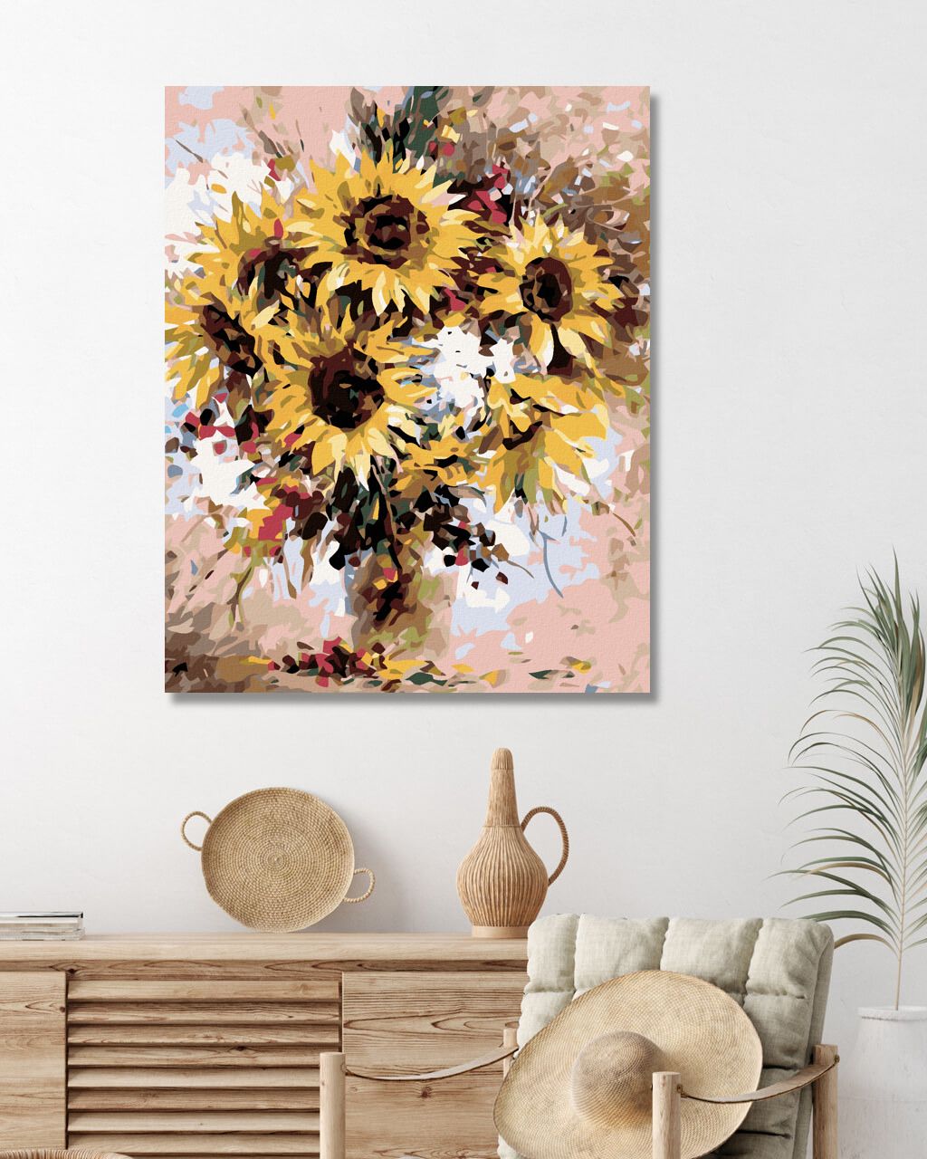 zuty Malování podle čísel - KYTICE SLUNEČNIC - Rozměr: 40x50 cm, Rámování: Varianta: bez rámu a bez vypnutí plátna - obrázek 9