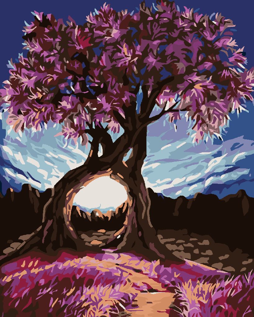 zuty Malování podle čísel - ROMANTICKÉ STROMY - Rozměr: 40x50 cm, Rámování: Varianta: vypnuté plátno na rám - obrázek 18