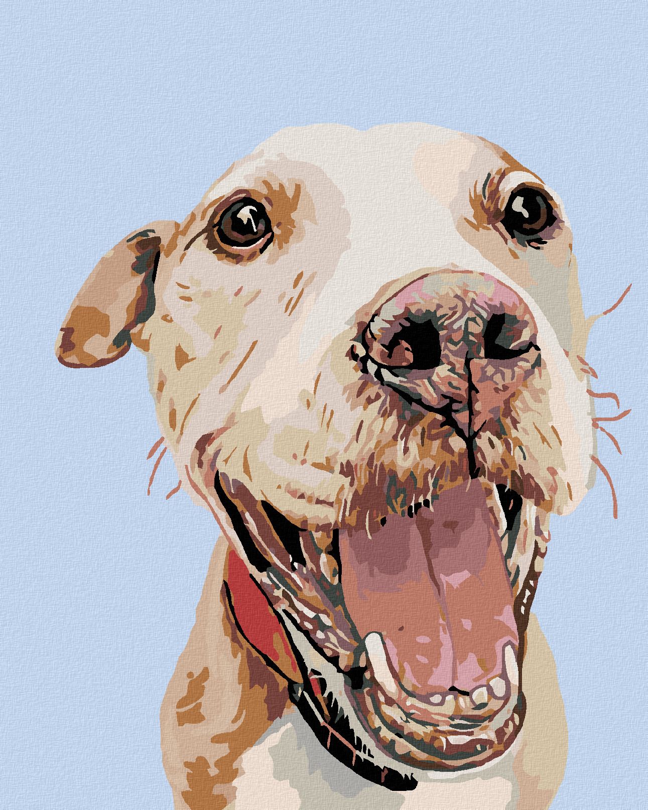 zuty Malování podle čísel - ŠŤASTNÝ HAFAN - Rozměr: 40x50 cm, Rámování: Varianta: bez rámu a bez vypnutí plátna - obrázek 1