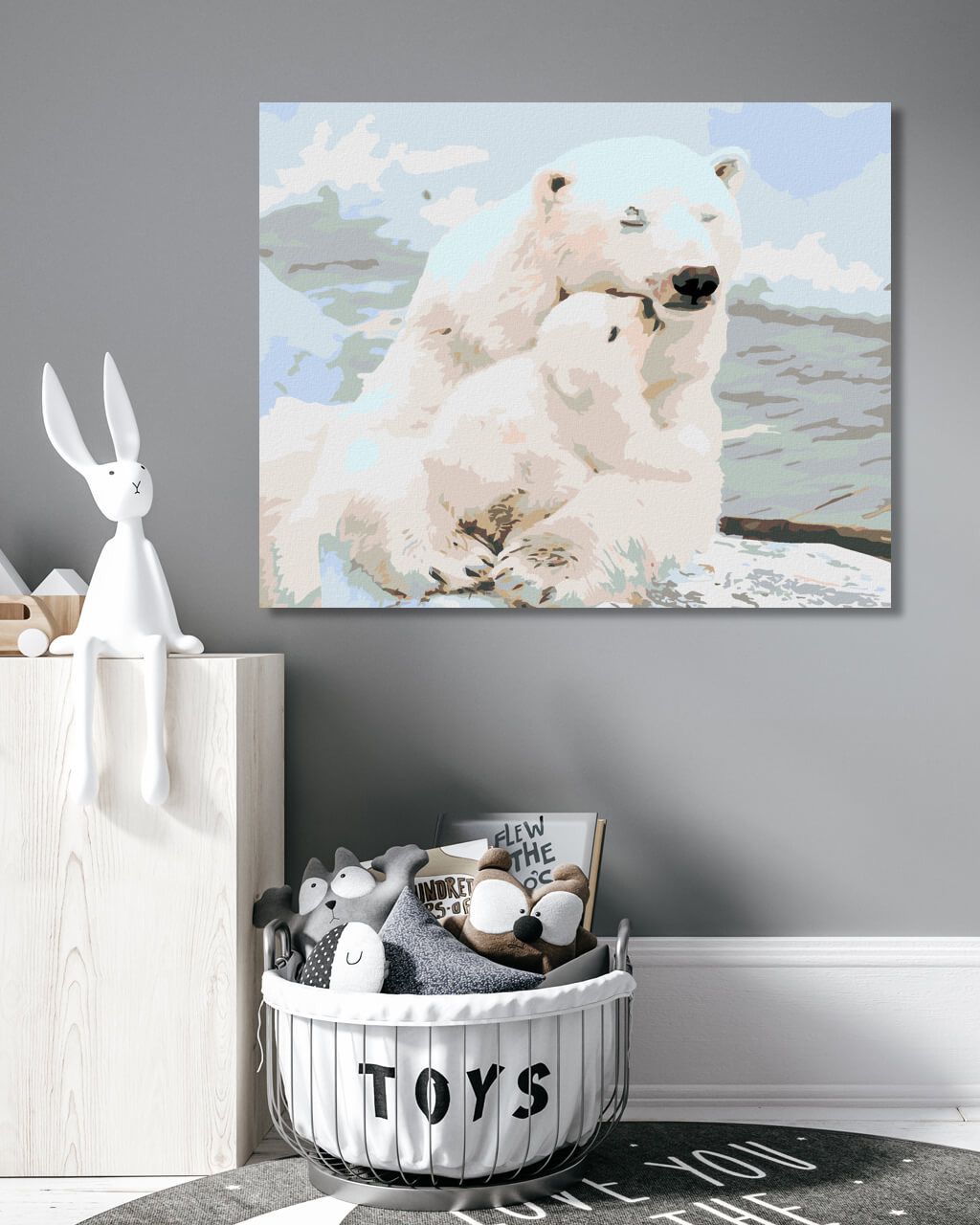 zuty Malování podle čísel - LEDNÍ MEDVÍDCI - Rozměr: 40x50 cm, Rámování: Varianta: vypnuté plátno na rám - obrázek 8