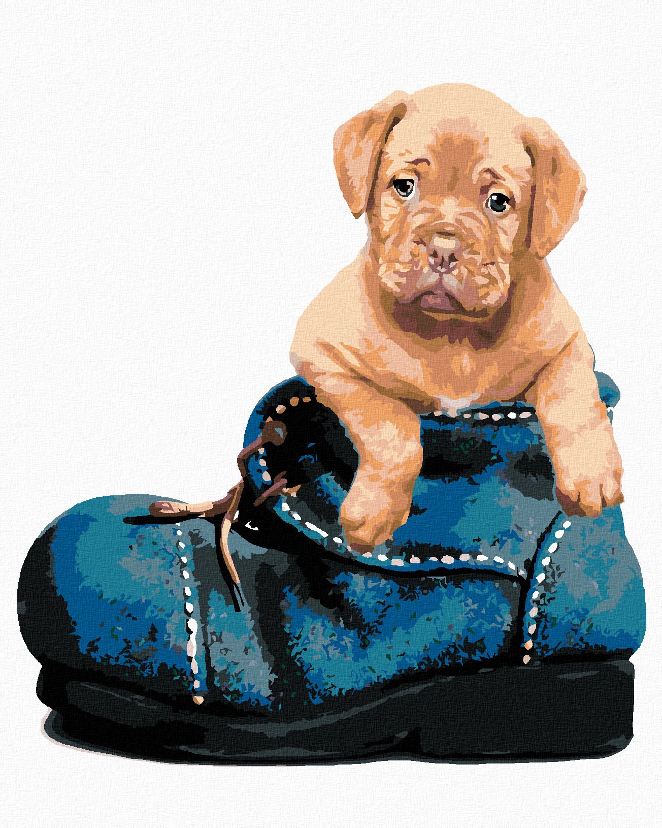 zuty Malování podle čísel - ŠTĚNĚ V BOTĚ - Rozměr: 40x50 cm, Rámování: Varianta: vypnuté plátno na rám - obrázek 1