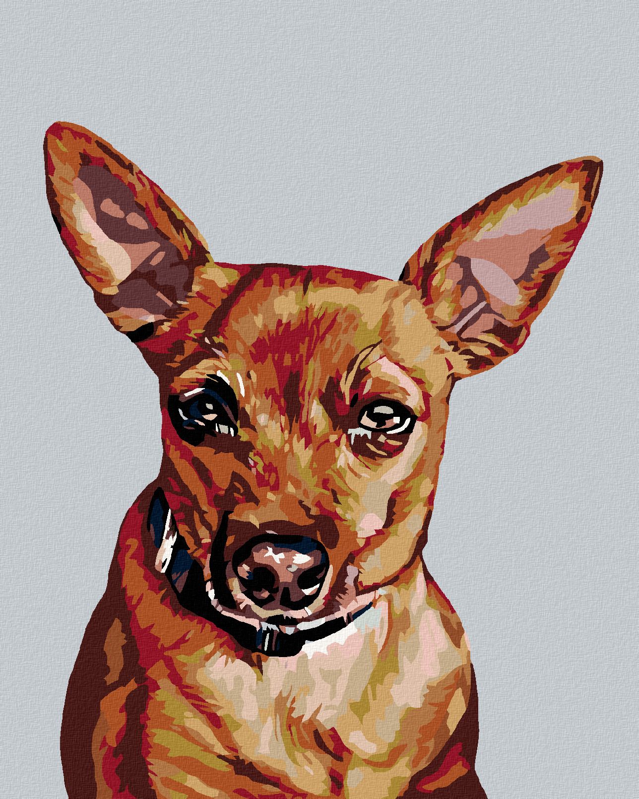 zuty Malování podle čísel - TRPASLIČÍ PINČ - Rozměr: 40x50 cm, Rámování: Varianta: bez rámu a bez vypnutí plátna - obrázek 1