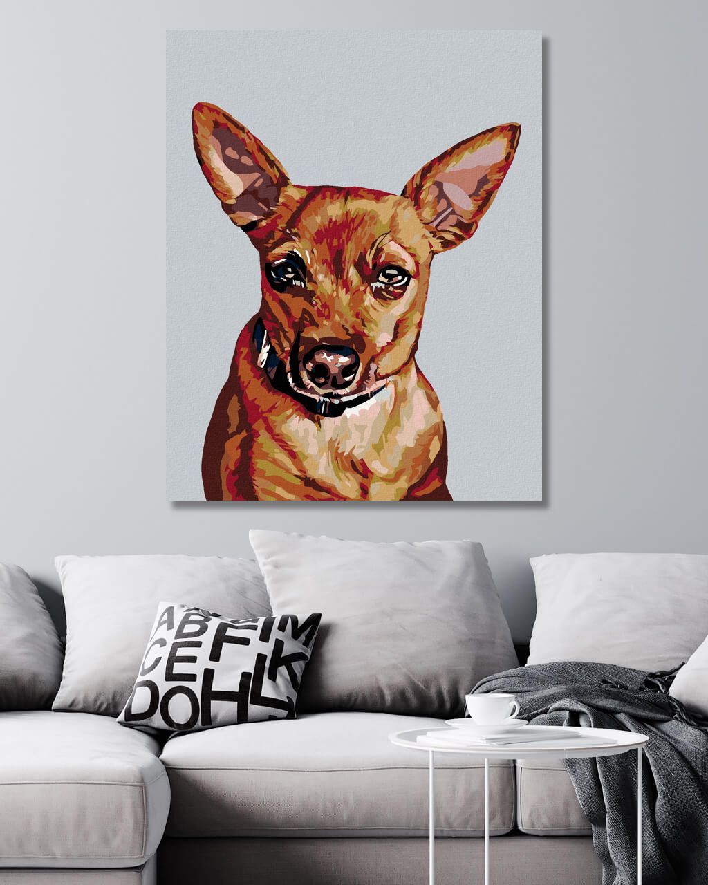 zuty Malování podle čísel - TRPASLIČÍ PINČ - Rozměr: 40x50 cm, Rámování: Varianta: bez rámu a bez vypnutí plátna - obrázek 8