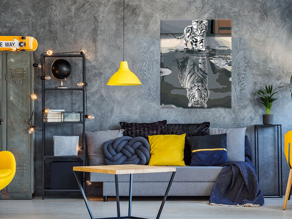 zuty Malování podle čísel - KOTĚ NEBO TYGR - Rozměr: 40x50 cm, Rámování: Varianta: bez rámu a bez vypnutí plátna - obrázek 7