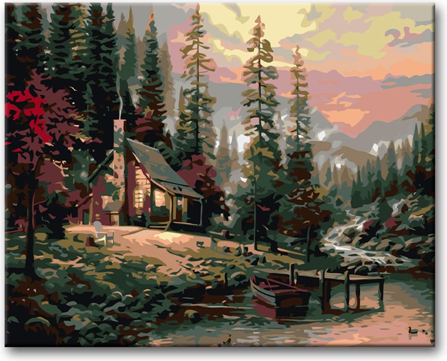 zuty Malování podle čísel - SRUB - Rozměr: 40x50 cm, Rámování: Varianta: bez rámu a bez vypnutí plátna - obrázek 5