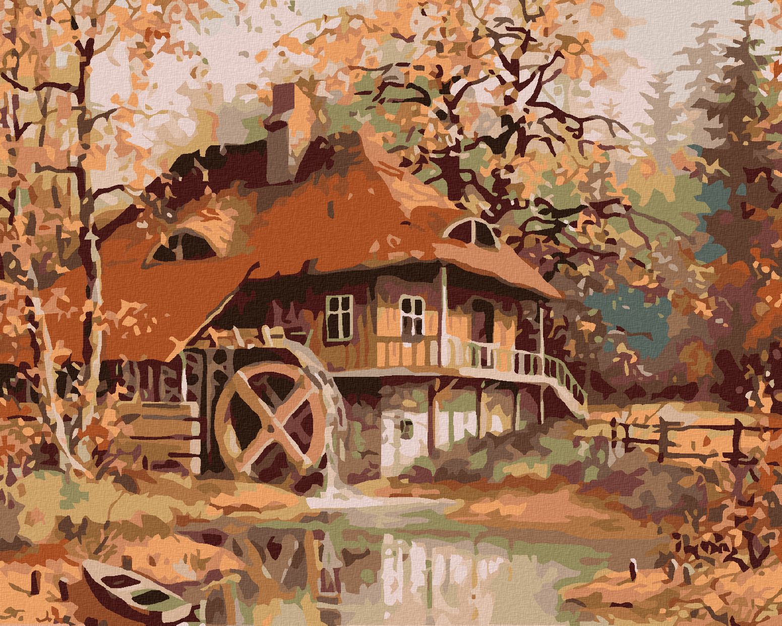 zuty Malování podle čísel - STARÝ MLÝN - Rozměr: 40x50 cm, Rámování: Varianta: bez rámu a bez vypnutí plátna - obrázek 1