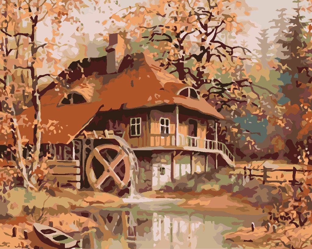 zuty Malování podle čísel - STARÝ MLÝN - Rozměr: 40x50 cm, Rámování: Varianta: bez rámu a bez vypnutí plátna - obrázek 8