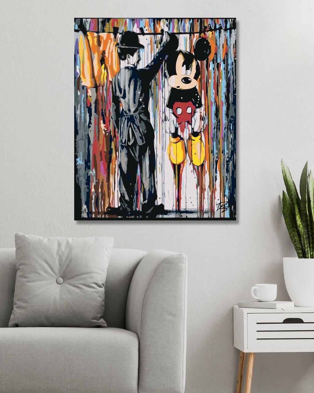 zuty Malování podle čísel - MICKEY MOUSE - Rozměr: 40x50 cm, Rámování: Varianta: vypnuté plátno na rám - obrázek 6