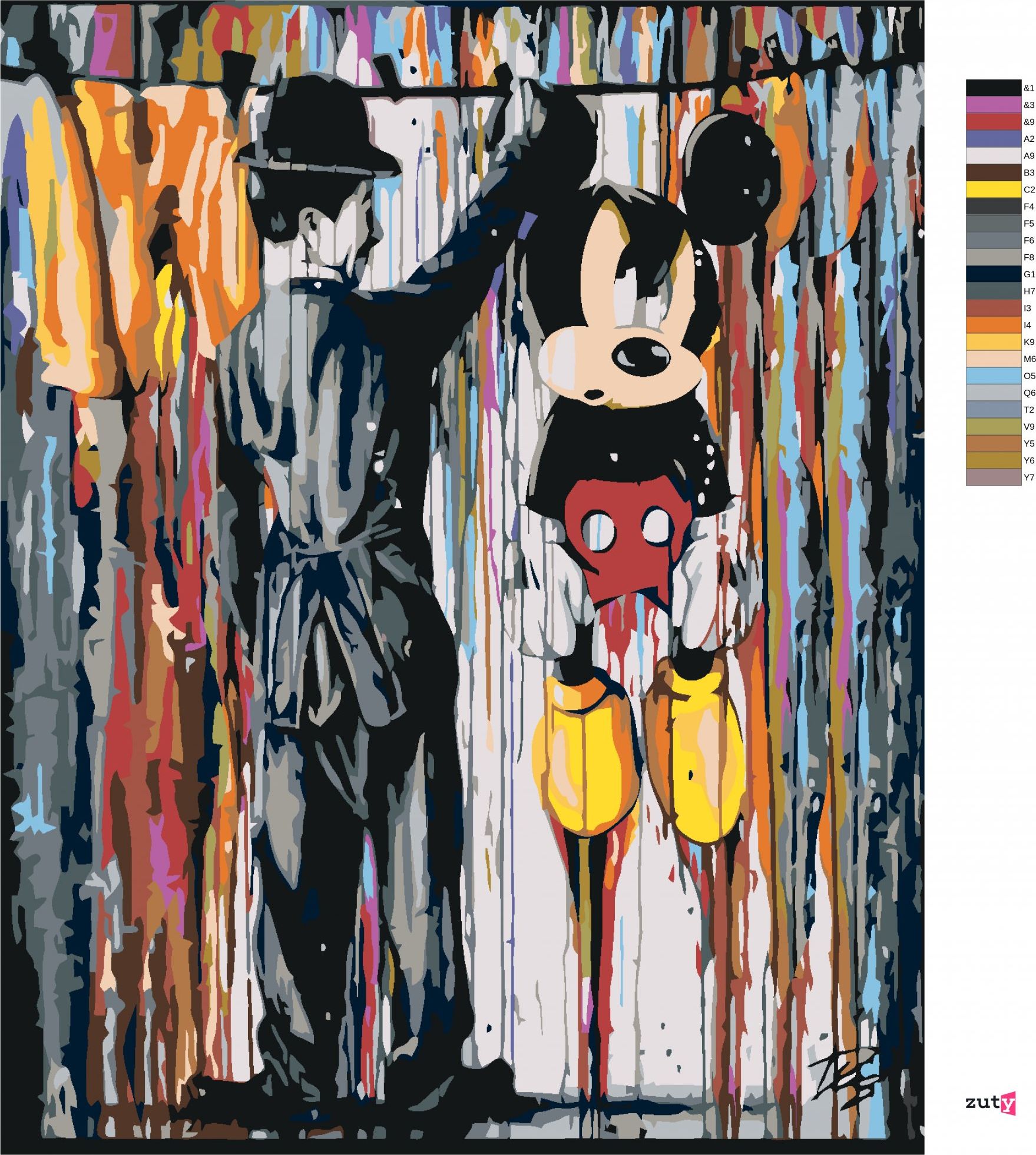 zuty Malování podle čísel - MICKEY MOUSE - Rozměr: 40x50 cm, Rámování: Varianta: vypnuté plátno na rám - obrázek 10