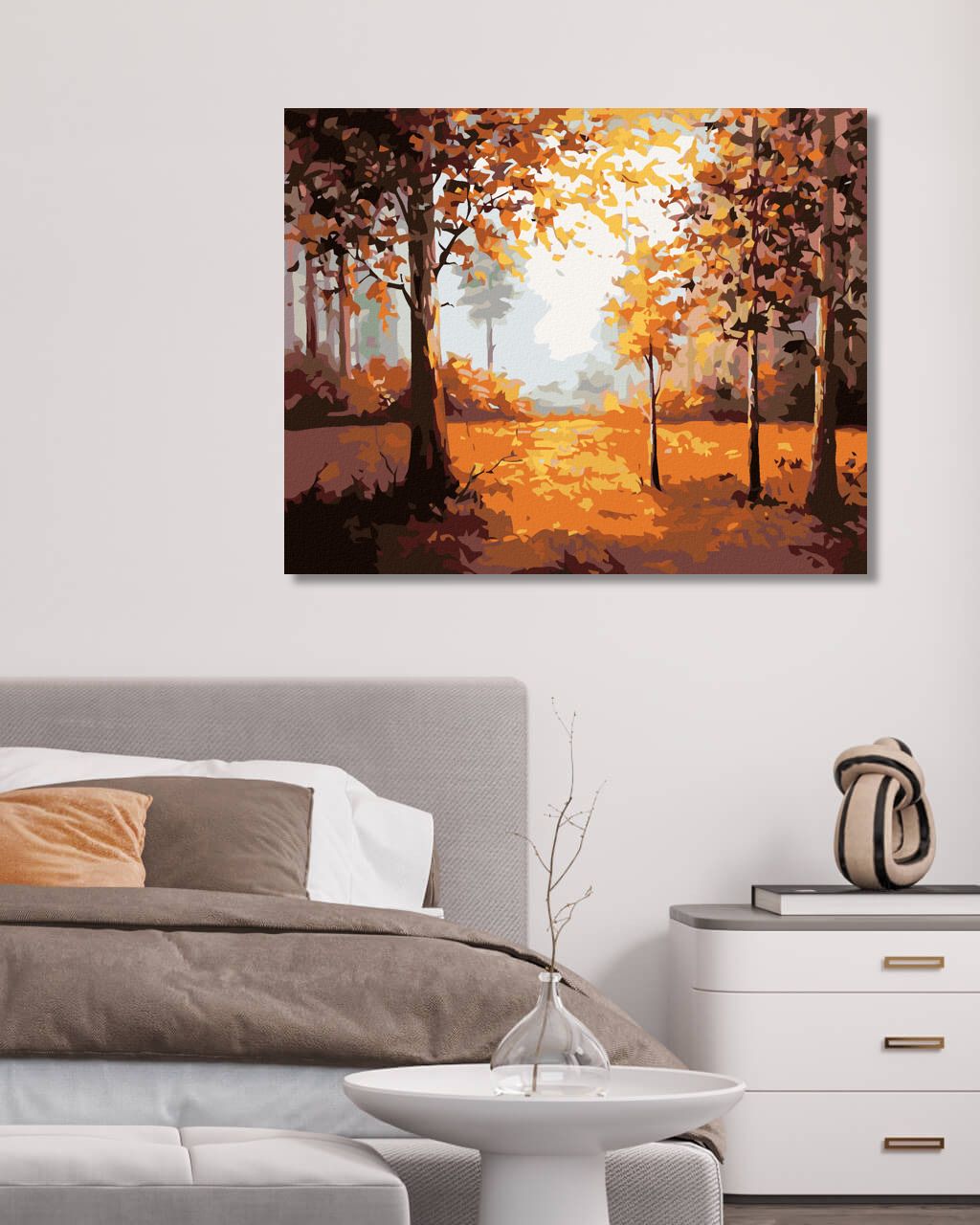 zuty Malování podle čísel - PODZIMNÍ LES - Rozměr: 40x50 cm, Rámování: Varianta: vypnuté plátno na rám - obrázek 5