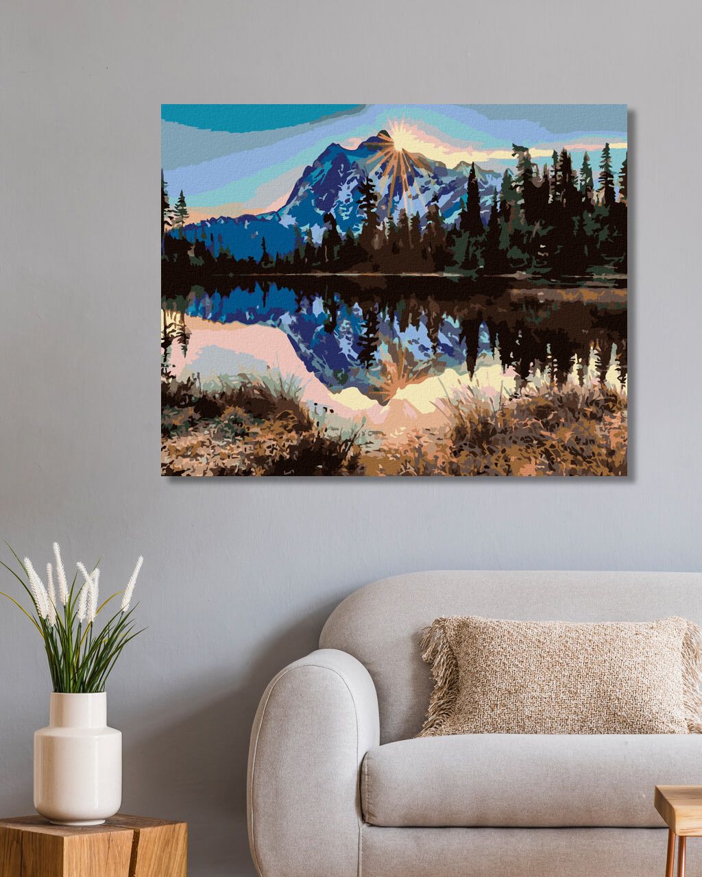 zuty Malování podle čísel - ZASNĚŽENÉ HORY - Rozměr: 40x50 cm, Rámování: Varianta: vypnuté plátno na rám - obrázek 5