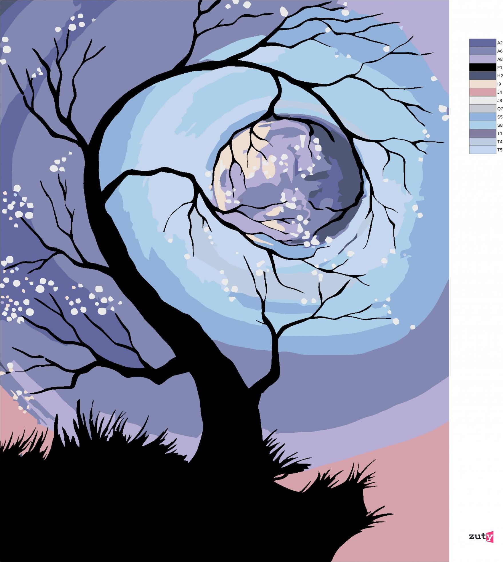 zuty Malování podle čísel - STROM V ÚPLŇKOVÉ MOCI - Rozměr: 40x50 cm, Rámování: Varianta: vypnuté plátno na rám - obrázek 9