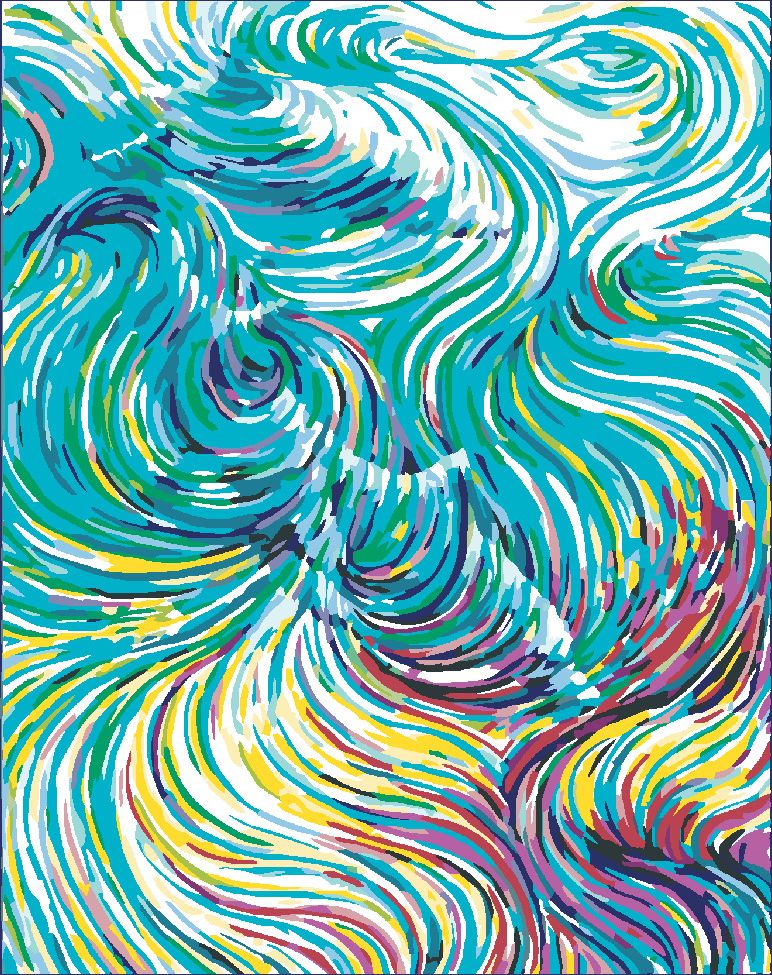 zuty Malování podle čísel - VLNY - Rozměr: 40x50 cm, Rámování: Varianta: vypnuté plátno na rám - obrázek 6