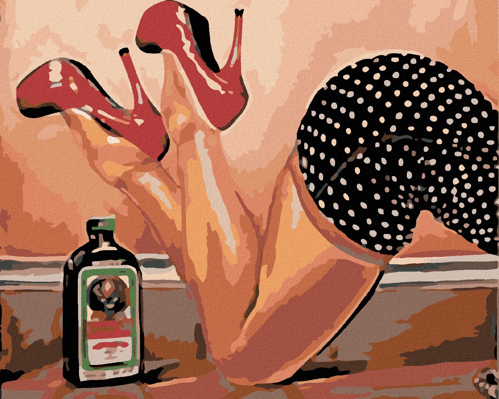zuty Malování podle čísel - SVŮDNÉ NOHY A JAGER - Rozměr: 40x50 cm, Rámování: Varianta: vypnuté plátno na rám - obrázek 1