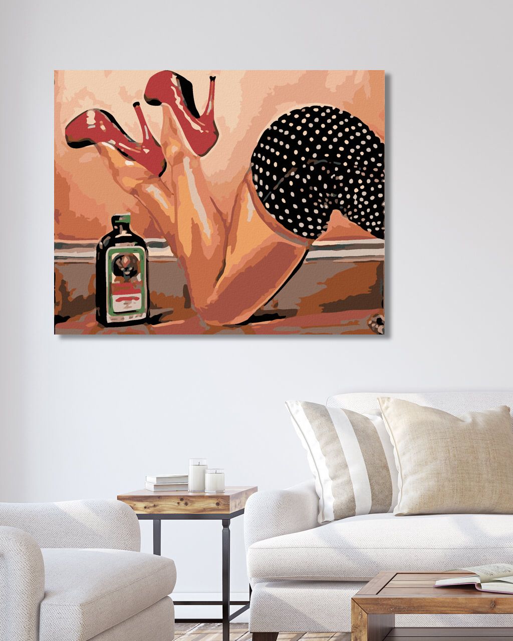 zuty Malování podle čísel - SVŮDNÉ NOHY A JAGER - Rozměr: 40x50 cm, Rámování: Varianta: vypnuté plátno na rám - obrázek 3