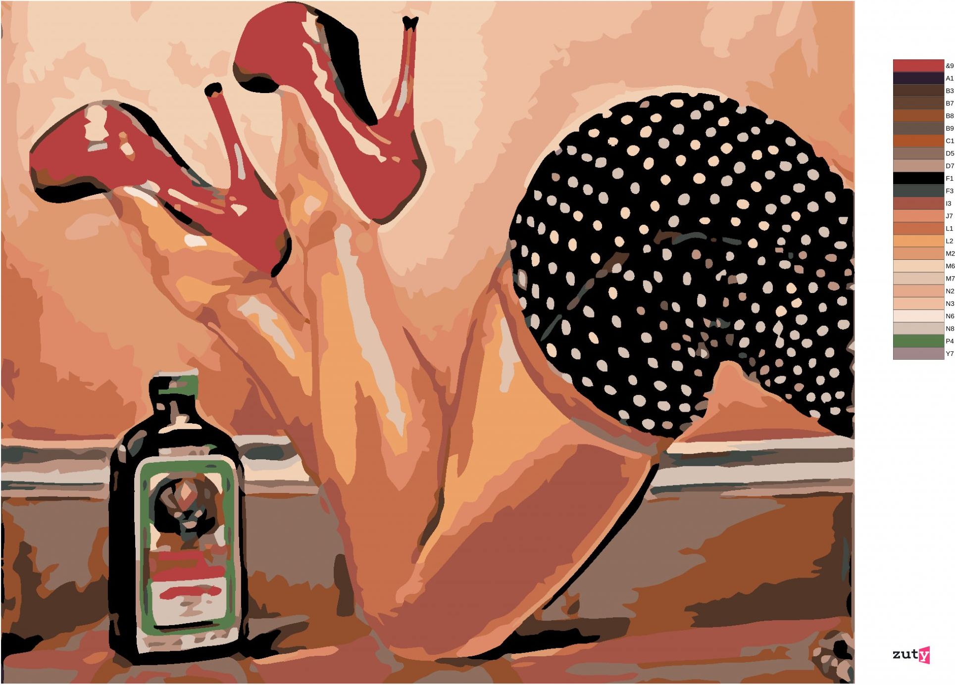 zuty Malování podle čísel - SVŮDNÉ NOHY A JAGER - Rozměr: 40x50 cm, Rámování: Varianta: vypnuté plátno na rám - obrázek 7