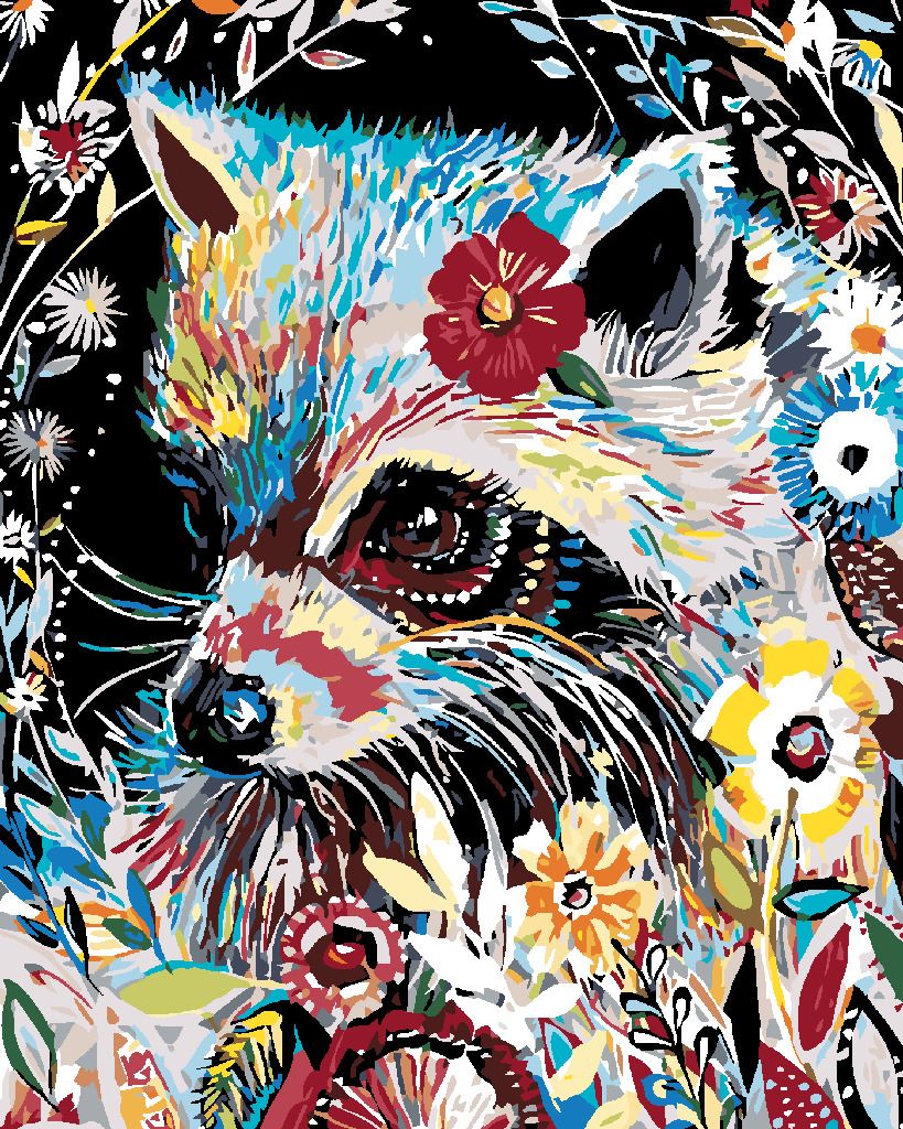 zuty Malování podle čísel - MÝVAL S KVĚTY - Rozměr: 40x50 cm, Rámování: Varianta: vypnuté plátno na rám - obrázek 2