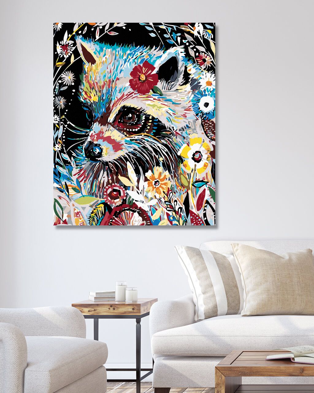 zuty Malování podle čísel - MÝVAL S KVĚTY - Rozměr: 40x50 cm, Rámování: Varianta: vypnuté plátno na rám - obrázek 3