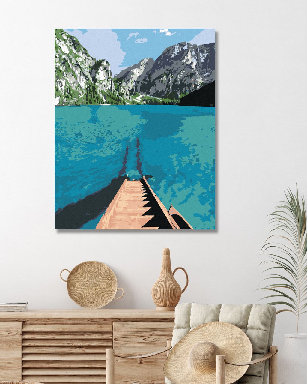 zuty Malování podle čísel - SCHODY DO JEZERA - Rozměr: 40x50 cm, Rámování: Varianta: bez rámu a bez vypnutí plátna - obrázek 9