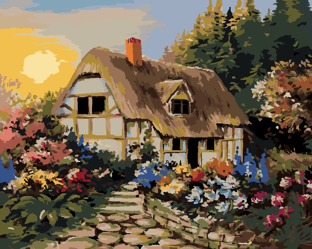 zuty Malování podle čísel - POHÁDKOVÁ CHALOUPKA - Rozměr: 40x50 cm, Rámování: Varianta: bez rámu a bez vypnutí plátna - obrázek 6