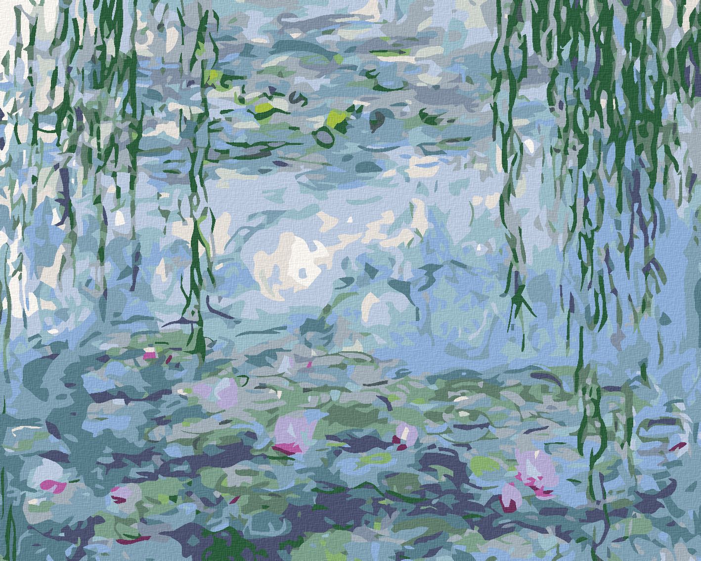 zuty Malování podle čísel - LEKNÍNY (C.MONET) - Rozměr: 40x50 cm, Rámování: Varianta: vypnuté plátno na rám - obrázek 1