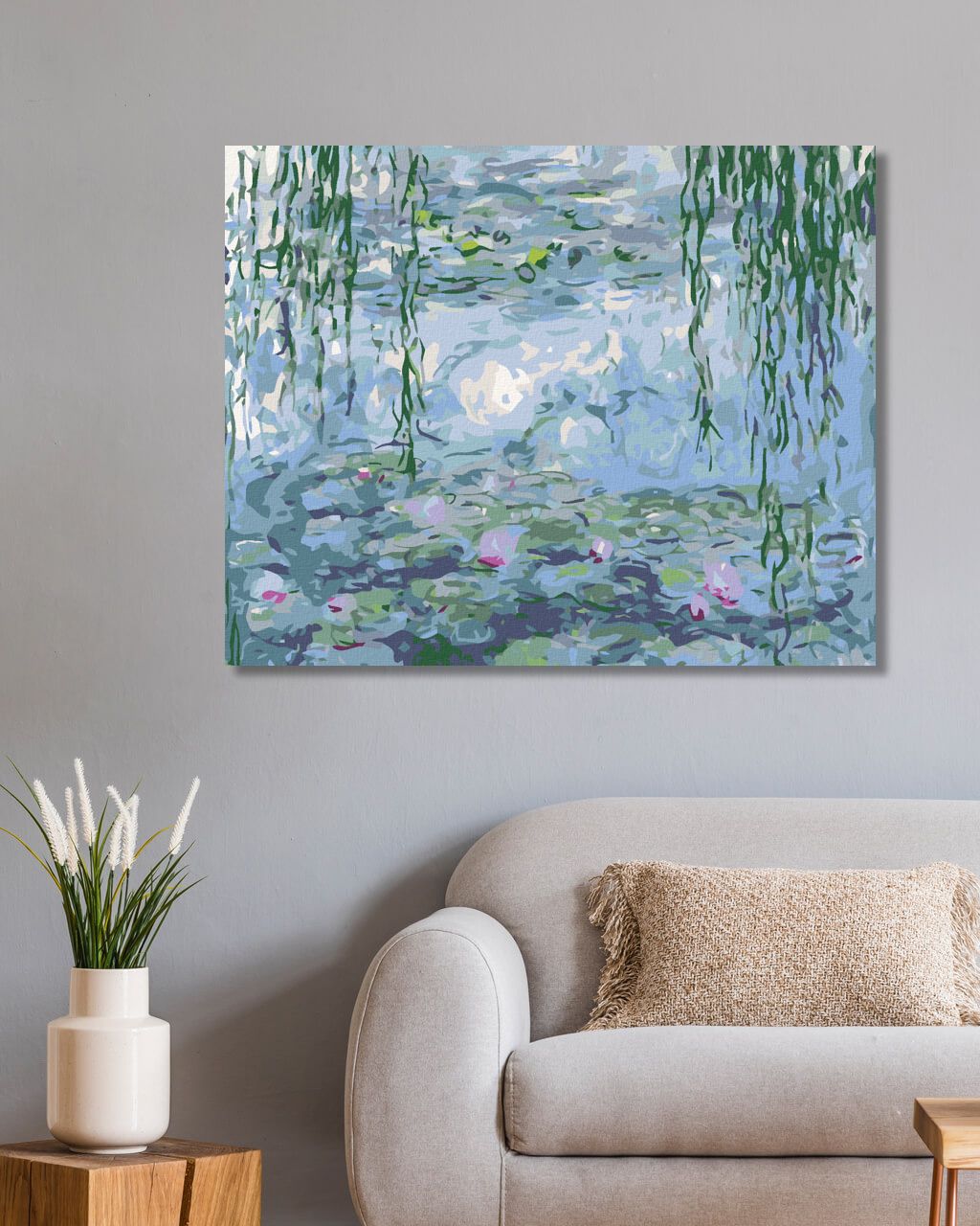 zuty Malování podle čísel - LEKNÍNY (C.MONET) - Rozměr: 40x50 cm, Rámování: Varianta: vypnuté plátno na rám - obrázek 4