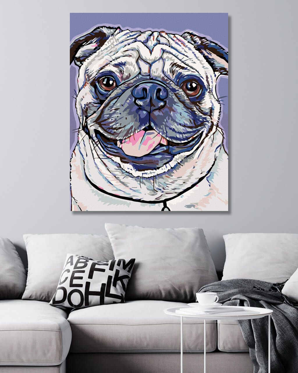 zuty Malování podle čísel - MOPSÍK - Rozměr: 40x50 cm, Rámování: Varianta: vypnuté plátno na rám - obrázek 9