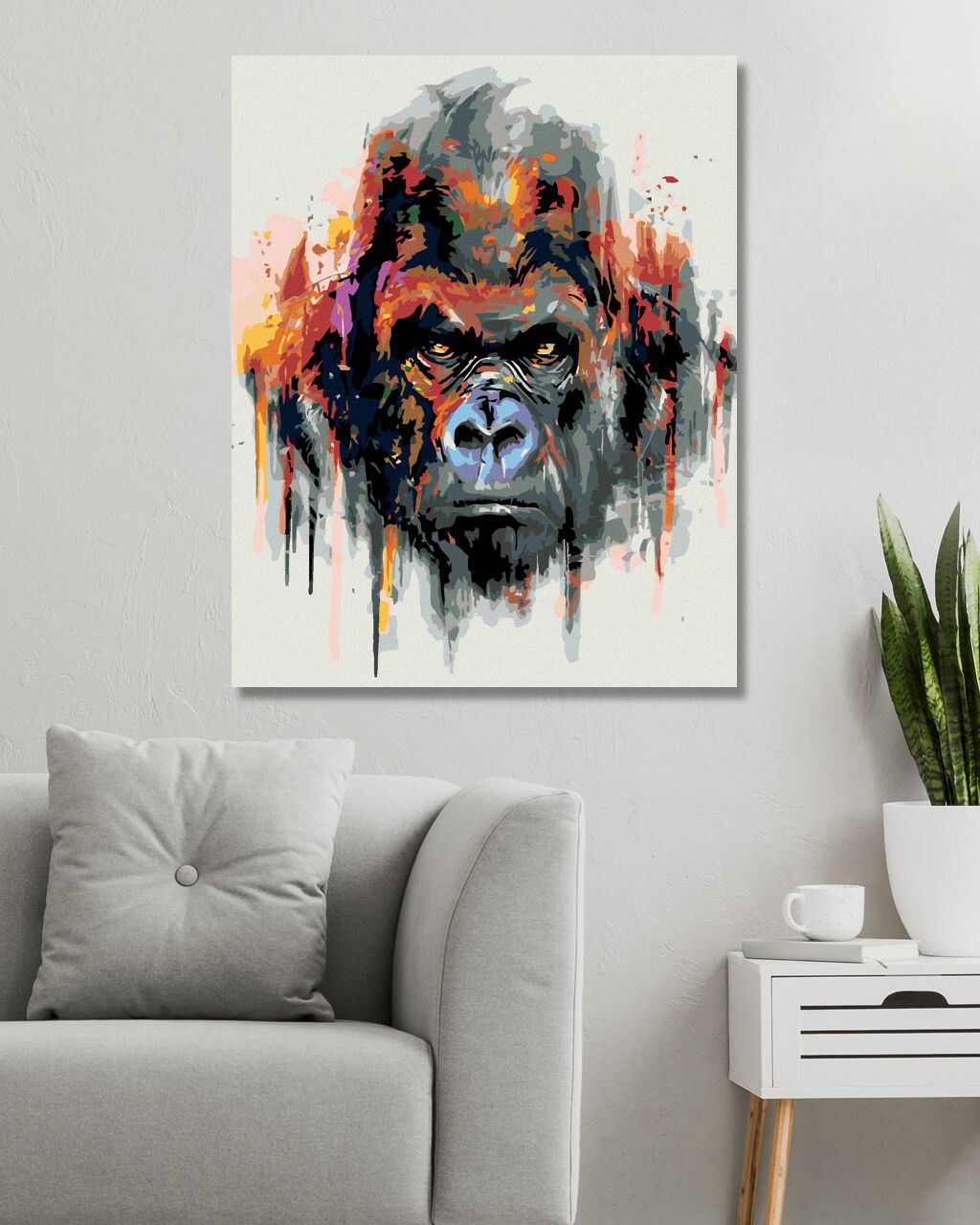 zuty Malování podle čísel - GORILA - Rozměr: 40x50 cm, Rámování: Varianta: bez rámu a bez vypnutí plátna - obrázek 9
