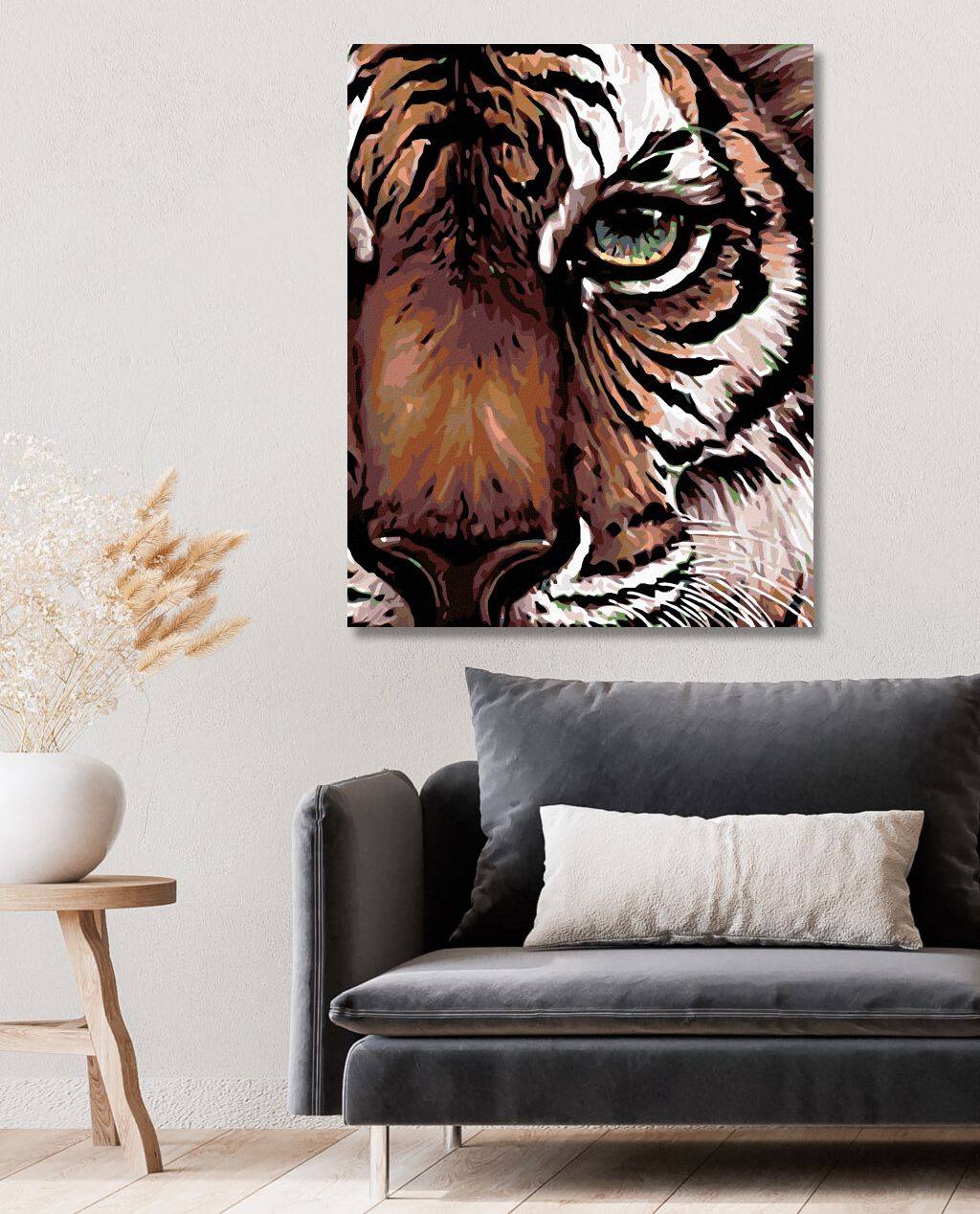 zuty Malování podle čísel - POHLED TYGRA - Rozměr: 40x50 cm, Rámování: Varianta: bez rámu a bez vypnutí plátna - obrázek 4