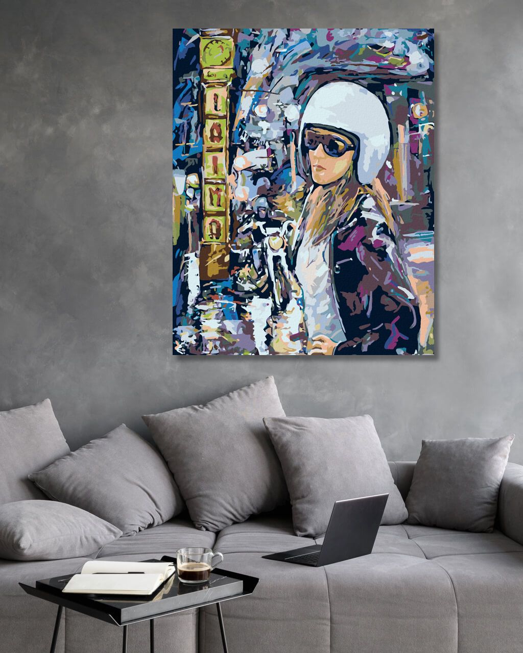 zuty Malování podle čísel - MOTORKÁŘKA VE MĚSTĚ - Rozměr: 40x50 cm, Rámování: Varianta: bez rámu a bez vypnutí plátna - obrázek 10