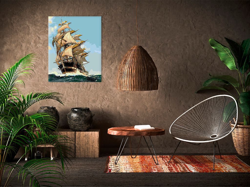 zuty Malování podle čísel - PLACHETNICE VE VĚTRU - Rozměr: 40x50 cm, Rámování: Varianta: bez rámu a bez vypnutí plátna - obrázek 10