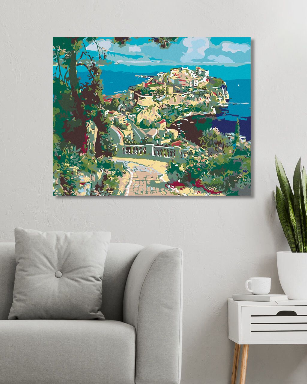 zuty Malování podle čísel - VÝHLED NA KRÁSNÝ POLOOSTROV - Rozměr: 40x50 cm, Rámování: Varianta: bez rámu a bez vypnutí plátna - obrázek 8