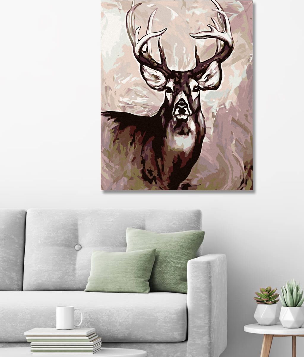 zuty Malování podle čísel - JELEN S VELKÝMI PAROHY - Rozměr: 40x50 cm, Rámování: Varianta: vypnuté plátno na rám - obrázek 10