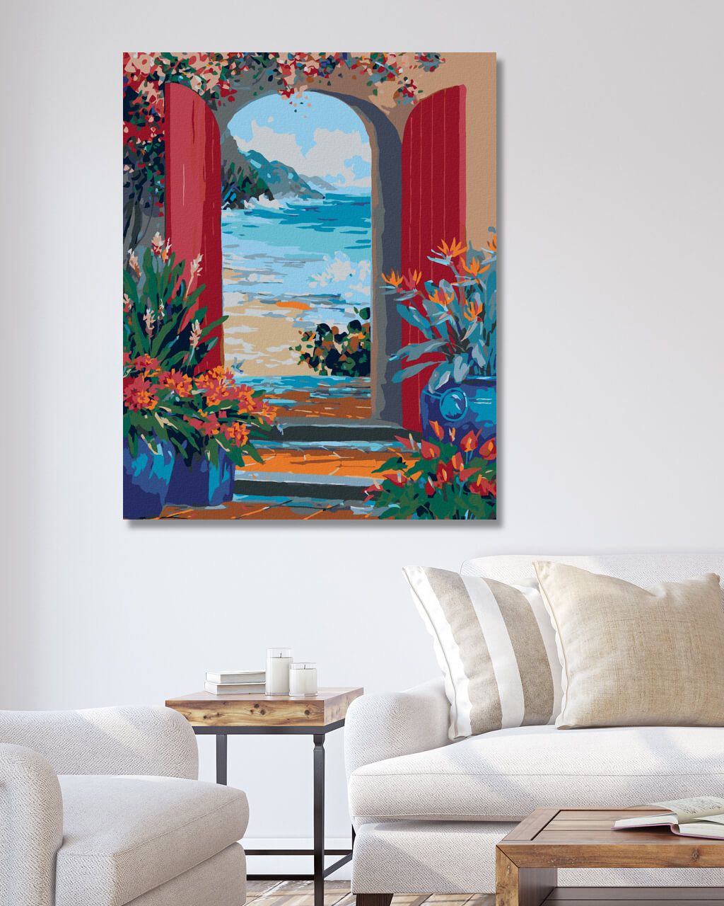 zuty Malování podle čísel - ZE ZAHRADY NA PLÁŽ - Rozměr: 40x50 cm, Rámování: Varianta: bez rámu a bez vypnutí plátna - obrázek 4