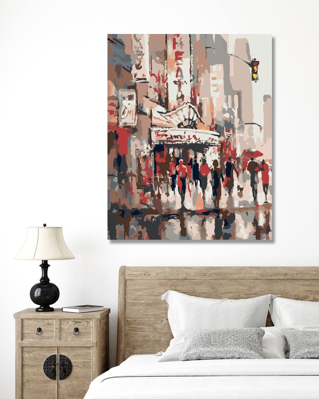 zuty Malování podle čísel - LIDÉ U DIVADLA - Rozměr: 40x50 cm, Rámování: Varianta: vypnuté plátno na rám - obrázek 3
