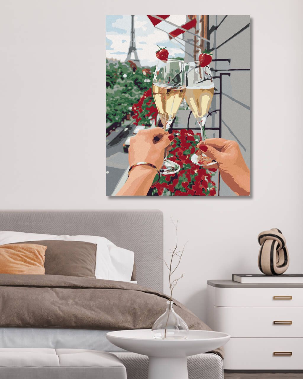 zuty Malování podle čísel - ŠAMPAŇSKÉ V PAŘÍŽI - Rozměr: 40x50 cm, Rámování: Varianta: vypnuté plátno na rám - obrázek 7